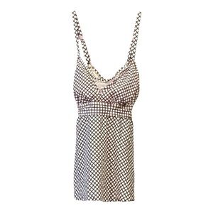 Kona Sol Burgundy White Checkered Swim Dress Medium KK